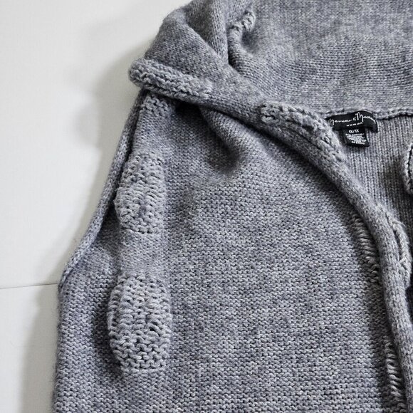 Mercer & Madison Cardigan Vest Women 1X Gray Pockets Chunky Knit Alpaca Blend - Picture 9 of 14
